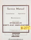 Rockford-Rockford Series 40 Shaper Planer Service Operation & Maintenance Manual 1952-\"40\" Series-#40-No. 40-04